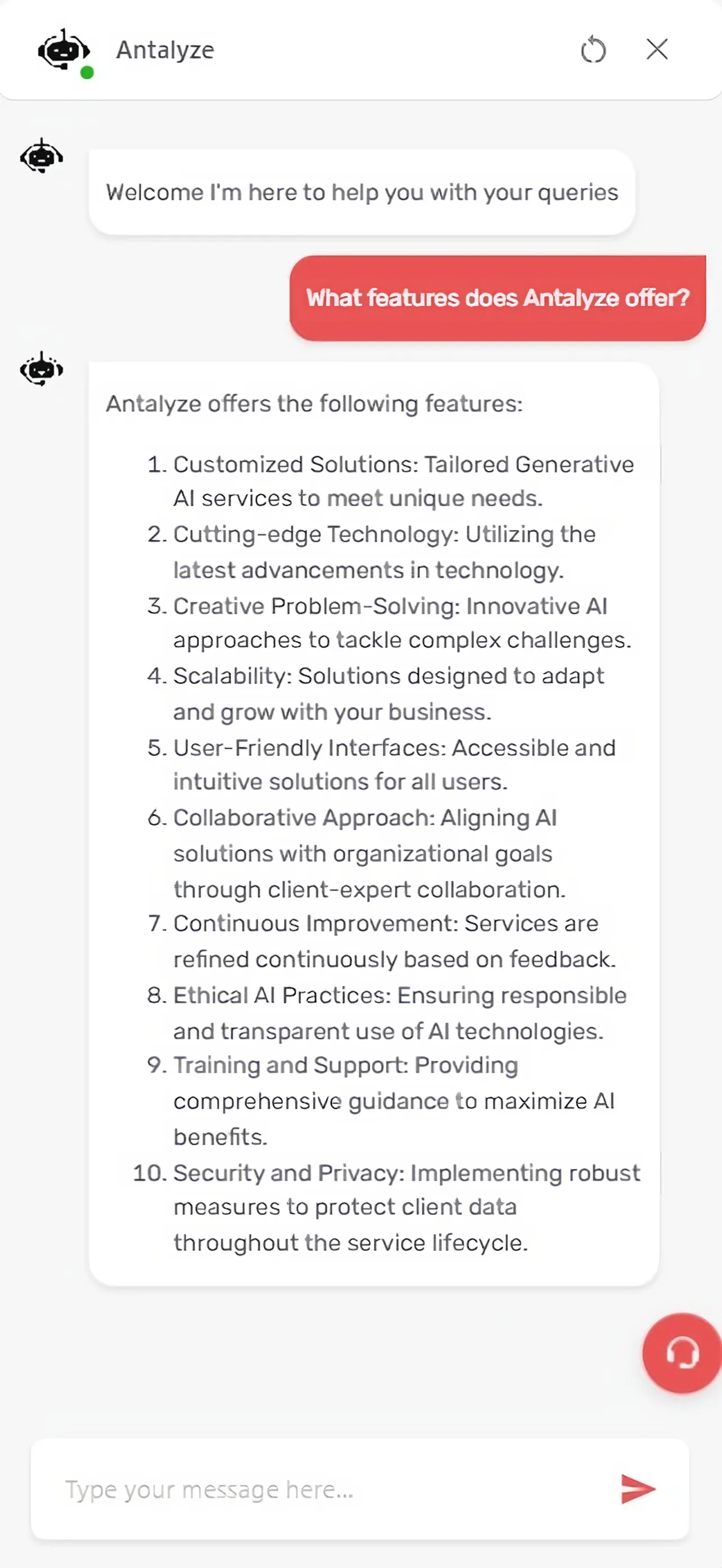 Antalyze Mobile Interface